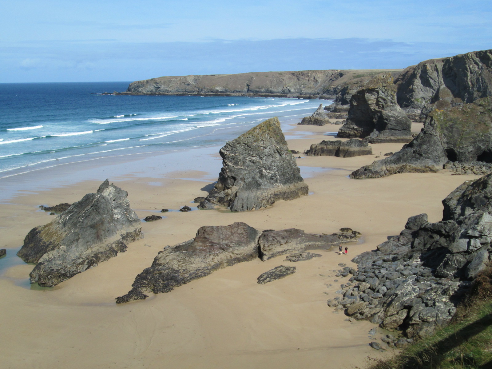 Bedruthan Steps in Cornwall