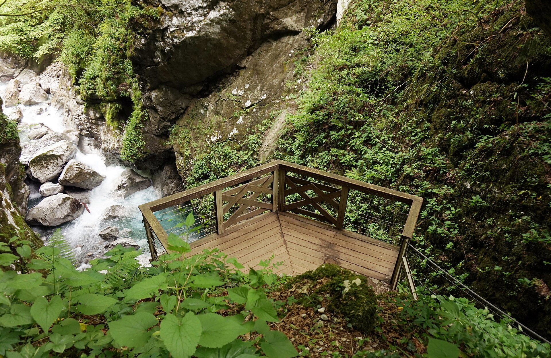 Blick in die Tolmin-Schlucht